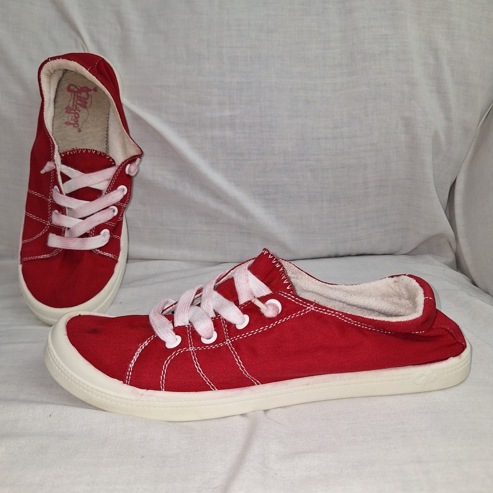 Sneakers Shoes Jellypop Red 10 Dallas Slip On Womens Casual Sport Indie Sleaze